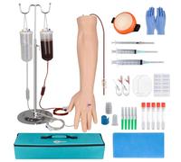 MedEduQuest Intravenous Practice Arm Kit for Nursing Student，Phlebotomy Practice Kit Latex-Free with Portable Case（Education Use Only）