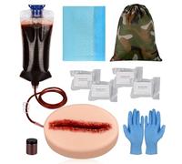 MedEduQuest Laceration Wound Packing Trainer Kit, Stop The Bleeding Training Kit, Bleed Control Kit for Medical Classes - Carrying Bag
