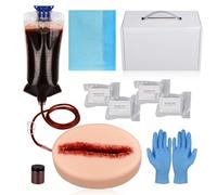 MedEduQuest Laceration Wound Packing Trainer kit, Stop The Bleeding Training Kit, Bleed Control Kit for Medical Classes - Carrying Case