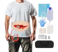 MedEduQuest Wearable Wound Belly Model Training Kit, Wound Packing and Stop The Bleeding Training Kit, Suitable for First Aid Training, Medical Training - Handbag