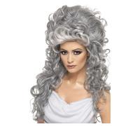 Medeia Witch Beehive Grey Hair Wig