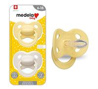 Medela Baby Pacifier | 6-18 Months | BPA-Free | Lightweight & Orthodontic | 2-Pack | Pastel Sunflower and Neutral