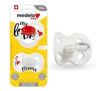 Medela Baby Pacifier | Day and Night Glow in The Dark | 18+ Months | 2-Pack, Lightweight | BPA-Free | Supports Natural Suckling | My Love and I Love Mama