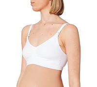 Medela Comfort Bra - Seamless, wireless nursing bra for pregnancy and breastfeeding with a stretchy band and breathable material for all-day comfort, S, White