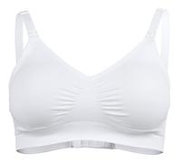 Medela Comfy Maternity Nursing Bra, Seamless Wirefree Pregnancy Nursing Bra with Elastic Band and Breathable Fabric for All Day Comfort White