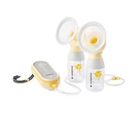 Medela Freestyle Flex Double Electric Breast Pump - Compact Swiss design with USB on-the-go charging port, featuring Medela PersonalFit Flex shields, sync with the MyMedela app