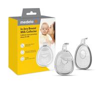 Medela in-Bra Breast Milk Collector, Leak-Proof Wearable Design with Flexible Plug, Anatomic Shape, Made Without BPA, Easy to Clean & Dishwasher Safe, 30 mL Capacity