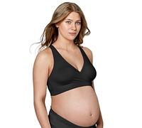 Medela Keep Cool Sleep Bra, Seamless Maternity & Nursing Sleep Bra with Full Back Breathing Zones, Black, L, (Large) 36-42B/F