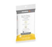Medela Quick Clean Breast Pump and Accessory Wipes 30 Count, Resealable, Convenient and Hygienic On The Go Cleaning for Tables, Countertops, Chairs, and More