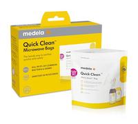 Medela Quick Clean Microwave Bags - Fast and convenient cleaning of breast pump parts or accessories, reusable, Pack of 5