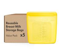 Medela Reusable Breast Milk Storage Bags with Wide Opening and Double-Seal Design, One-Piece, Fridge and Freezer Storable, 220 ml, 500 Uses