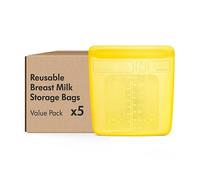 Medela Reusable Breast Milk Storage Bags with Wide Opening and Double-Seal Design, One-Piece, Fridge and Freezer Storable, 220 ml, 500 Uses