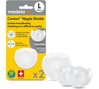 Medela Silicone Contact Nipple Shields, Soft Ultra-Thin Design, L (Pack of 2)