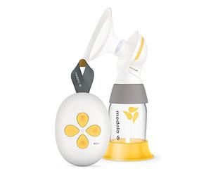 Medela Solo Single Electric Breast Pump - Quieter, USB Rechargeable with PersonalFit Flex Nipple and 2-Phase Expression Technology Medela