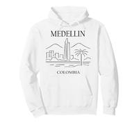Medellin Colombia Minimalist City Skyline Travel Souvenir Pullover Hoodie