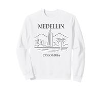 Medellin Colombia Minimalist City Skyline Travel Souvenir Sweatshirt