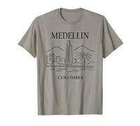 Medellin Colombia Minimalist City Skyline Travel Souvenir T-Shirt