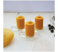 Meden 100% Pure Beeswax Decorative Candles Handmade Scented Bees Wax Candles - Pyramids