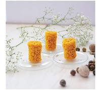 Meden Daisy - Pack of 3 Beeswax Candles - Hand Made Scented Pure Aromatic Beeswax Candles - Daisy