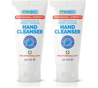 Medex Professional Strength Cleansing and Moisturising Hand Sanitiser 50ml with Non-Sticky, Strong Sanitising Action, Flip Top Lid and Anti-Tamper Seal (Pack of 2)