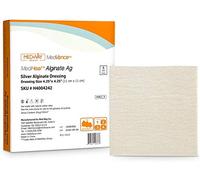 MedHeal Silver Calcium Alginate Ag Sterile Highly Absorbent Antibacterial Dressing, 11x11 cm 4.25"x4.25", 5 dressings/Box, MedHeal by MedvanceTM