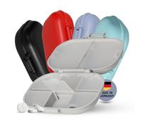 Medi 7-Day Pill Box - BPA-Free Pill Box with a Total of 8 Compartments for Enough Space - Secure Transport Thanks to Click Closure - Medicine Storage for the Week, Colour: Grey
