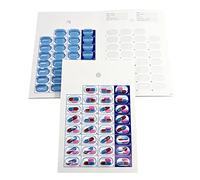 Medi-Aid Monthly Cold Seal Medication Blister Pack System Cards - One Piece Unit Dose Book Fold, (31 Day Monthly - 6 Pack)