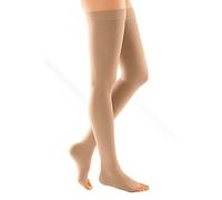 medi Duomed Soft (BS CCL 2) Compression Stockings Thigh Length with Silicone topband Open Toe Beige Small