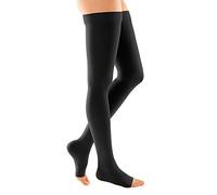 medi Duomed Soft (BS CCL 2) Compression Stockings Thigh Length with Silicone topband Open Toe Black X Large