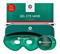 Medi Grade Cooling Eye Mask for Puffy Eyes with Cold Pads and Insulated Thermo-Bag - Ice Cold Gel Eye Mask for Morning/Night Skincare