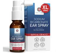 Medi Grade Ear Spray for Ear Wax Removal - Natural Sodium Bicarbonate Ear Cleaner for Blocked Ears and Wax Removal - 20ml Bottle with Over