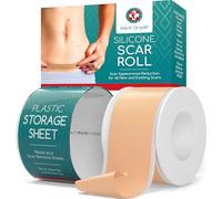 Medi Grade Silicone Scar Tape, 2 Metres with Hygienic Case - Reusable, Eco Friendly Scar Sheets for C-Section Recovery or Keloid Bump Treatment - Long Lasting Silicone Tape for Scars
