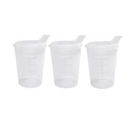 Medi-Inn+ Sippy Cups Set - 3 Pieces with Drinking Opening 12 x 10 mm Transparent Plastic - Ideal for Children and Seniors