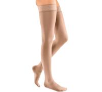 medi mediven elegance - 026W117 Women's Thigh Length Compression Stockings with Closed Toe | CCL2 | Wide Nub Adhesive Tape Motif | Caramel | Size VII Normal, caramel