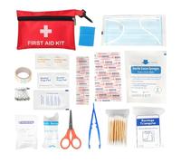 Medi Mini First Aid Kit Travel Essential, Emergency Kit with 82 Pieces Survival Kits for Home, Office, Camping & Outdoor Adventures, Compact & Portable for Holidays, Workplace Family Safety