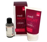 Medi Night 150 ml - Care Cream for Restful Legs After One Day in Compression Stockings + Olanmarp Mild Detergent Concentrate for Cotton 50 ml