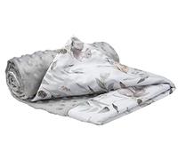 Medi Partners Baby Blanket Newborn Pram Soft 100% Cotton 75x100 Cot Toddler Comfort universal Cuddly Fluffy Crawling Plush bilateral Blankets (Deer in the leaves with grey Plush)