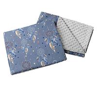 Medi Partners Baby Blanket with Pillow 100% Cotton Plush Children's Blanket 55x75cm + 35x30cm Multifunctional for Pushchairs Baby Seat Cradle
