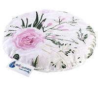 Medi Partners Cherry Stone Cushion Heat Pillow for Babies 180g Round 15cm Eco Natural 100% Cotton Heat and Cold Therapy Massage Therapy (Pink Flowers)