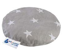 Medi Partners Cherry Stone Cushion Heat Pillow for Babies 180g Round 15cm Eco Natural 100% Cotton Heat and Cold Therapy Massage Therapy (Stars)