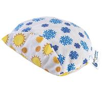 Medi Partners Cherry Stone Cushion Heat Pillow for Babies 180g Round 15cm Natural 100% Cotton Heat and Cold Therapy Massage Therapy (Sun/Snowflake)