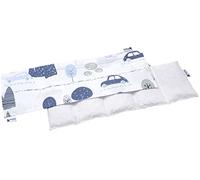 Medi Partners Cherry Stone Pillow 60x20cm 800g 100% Cotton 5-Chamber Eco Natural Heat Pillow Cold Therapy Removable Pillowcase (Retro Cars)