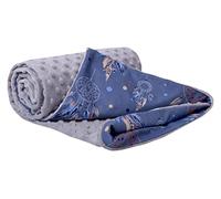 Medi Partners Crawling Blanket for Baby 100% Cotton 75x100cm Double-Sided Multifunctional Plush Cuddly Blanket for Pushchairs Soft Fluffy (Dream Catcher with Grey Plush)
