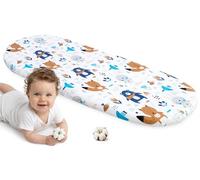 Medi Partners Fitted Sheet Pram 86 x 40 cm 100% Cotton Mattress Protector Baby