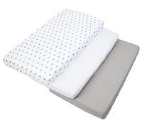 Medi Partners Set of 3 pcs. Fitted Sheet 60x120 cm 100% Cotton Baby Bed Linen Mattress Cot