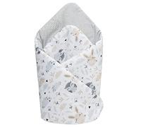 Medi Partners Swaddling Blanket Pillow 100% Cotton 75x75cm Sleeping Bag Double Sided Soft All Year Round Multifunctional Anti-Allergic Babies (Glade)