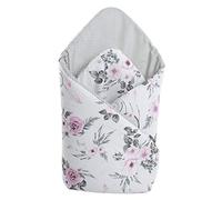 Medi Partners Swaddling Blanket Pillow 100% Cotton 75x75cm Sleeping Bag Double Sided Soft All Year Round Multifunctional Anti-Allergic Babies (Dream Catchers with Flowers with Grey)