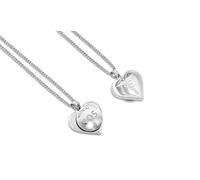 MEDI SAFE by Arabesques Jewels LADIES HEART SOS NECKLACE/PENDANT. Medical ID emergency/allergy alert jewellery. Stainless Steel. Silver Talisman (1121)