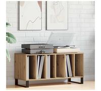 Media Cabinet Artisan Oak Engineered Wood 100x38x48cm 6-Shelf Mid-Century Cab