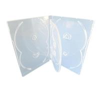 Media Replication CD/DVD/BLU RAY 14mm Clear DVD 6 Way Case for 6 Disc (Pack of 25)